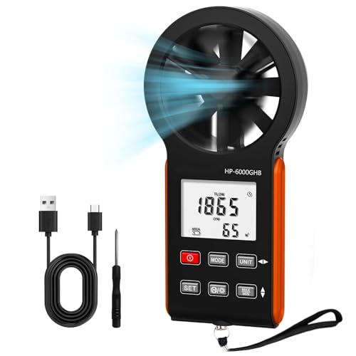 Compteur CFM anémomètre avec mesure volume d'air et rétroéclairage LCD - 3