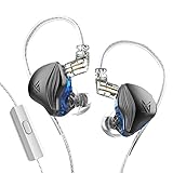 QZXYHYN KZ ZEX Écouteurs 1 électrostatiques + 10 mm double magnétique dynamique hybride, écouteurs intra-auriculaires KZ ergonomiques et confortables pour les jeux (bleu, avec micro) QZXYHYN KZ ZEX Écouteurs 1 électrostatiques + 10 mm double magnétique dynamique hybride, écouteurs intra-auriculaires KZ ergonomiques et confortables pour les jeux (bleu, avec micro)