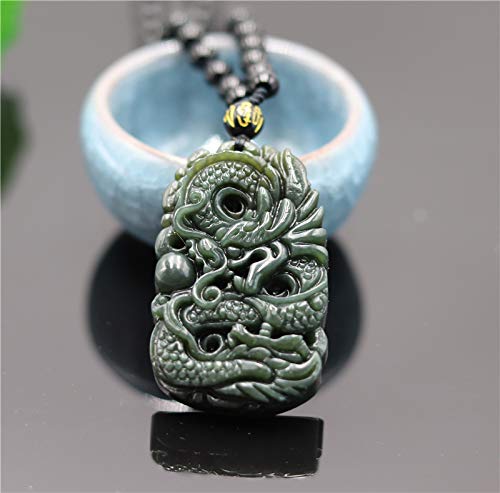 Collier en jade de Hetian véritable sculpté à la main, bijou d'exception - 3