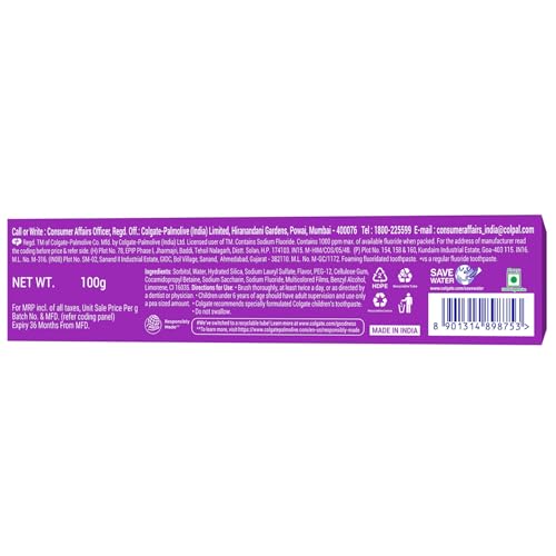 Colgate MaxFresh Rainbow Fresh Gel Toothpaste, with Heart Shaped Cooling Crystals, Triple Mint Flavour, and Ultrafreeze Technology for Intense Freshness, Vegan, Gluten-Free 100g/3.5oz - image 8