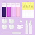 Redfly 17PCS Travel Bottles for Toiletries, TSA Approved Travel Size Containers, Leak Proof Travel Containers for Toiletries, Silicone Travel Kit for Shampoo, Conditioner, Lotion & Creams Purple - Image 2