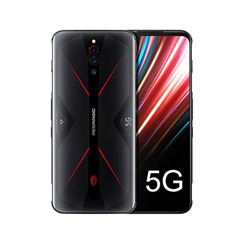 Nubia RedMagic 5G Gaming Smartphone, 8+128G Android 10 Mobile Phone, 6,65 Zoll AMOLED HD 144Hz Handys, 64MP Dreifach Kamera Handy Ohne Vertrag, 4500mAh NFC Smartphone Ohne Vertrag - Schwarz