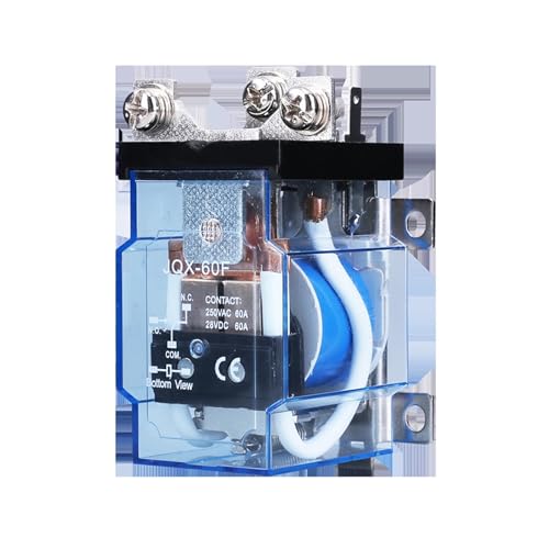 Relé de alta potencia DC24V JQX-60F para contactor industrial 80A con carcasa transparente