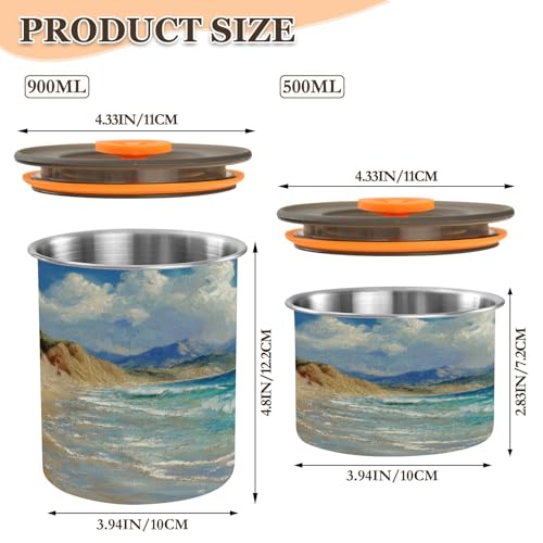 Envase hermético acero inoxidable 500 ml miniatura 2