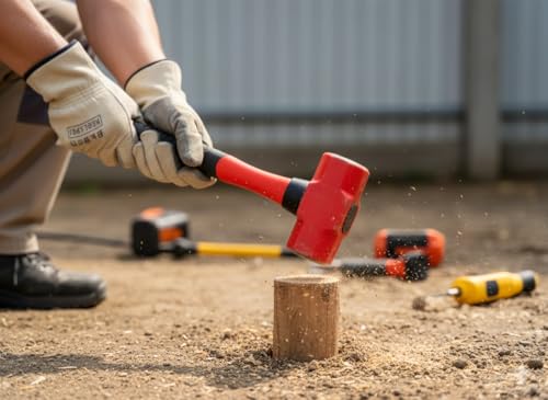 Image of NXR TOOL Sledge Hammer 2.2 Lbs Heavy Duty Drilling Hammer, Carbon Steel Crack Hammer With Shock Absorbent Handle For Construction, Home Improvement, Maintenance Sledge Hammer With Fibre Handle