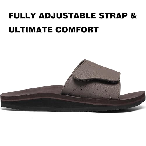 Image of Men's Slide Ergonomic Sandals Adjustable Arch Support Athletic Sandals