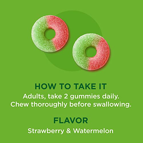 Olly Fiber Gummy Rings, 5G Prebiotic Fiber, Fos (Fructo-Oligosaccharides), Digestive Support, Berry Melon 50Ct #TOP5