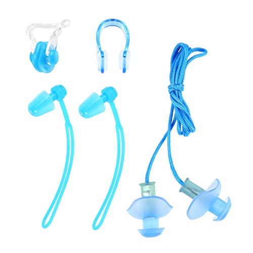BESTonZON 4pcs Nose Clip Set for Swimming Comfortable Ear Protection Kit for Adults Lightweight Durable Prevents Water Entry for Pool and Water Sports