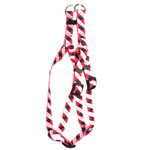 Image of Yellow Dog Design Step-In, Small, Black and Red Argyle