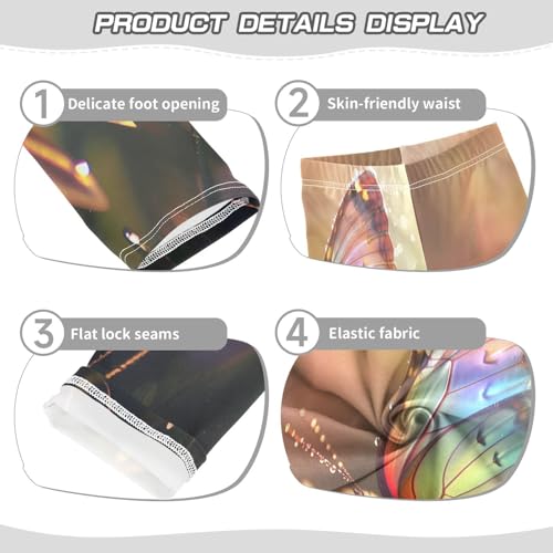 Toddler Girls Leggings Printed Yoga Pants Leggings Butterfly with Rainbow for Kids3