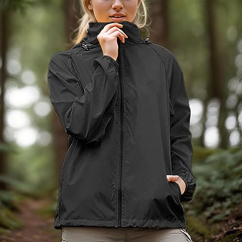 Chaqueta outdoor desmontable para mujer abrigo casual patchwork negro XL 2