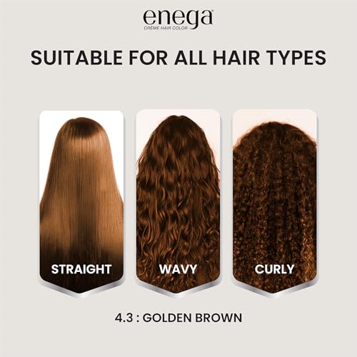 Image of Enega No Ammonia Grey Coverage Long Lasting Creme Hair Color With Argan Oil & Green Tea Extract - Pack of 1(150 ML) (Honey Blonde)