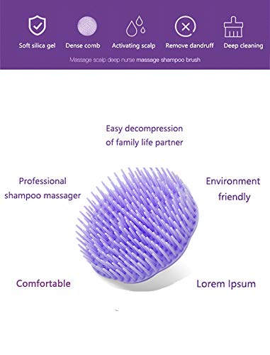 Aroveea Hair Scalp Brush Dandruff Cleaning Brush Shower Scalp Shampoo Brush Scalp Massager Pack Of 2 (Orange And Violet) #TOP1