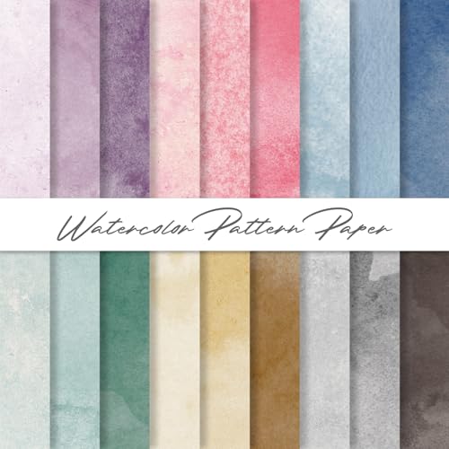 Papier scrapbooking aquarelle double face JarThenaAMCS 36 pièces de tons neutres