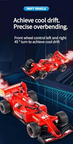 Image of 1:24 Scale R /C Formula 1 Racing Car Turn Left /Right,Forward /Reverse with Smoke Function (Red)