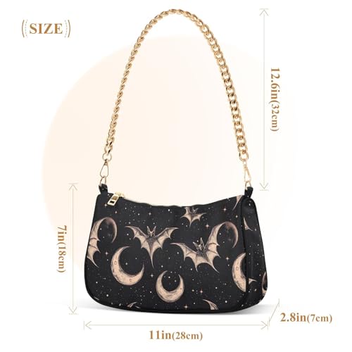 Magic Bat Shoulder Bag for Women, Handbag with Chain Strap, Soft Purse Tote Bag for Ladies2