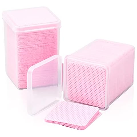 Vesaneae 400 Stück Nagellackentferner Wattepads, Nagel Wischen Baumwolle Pads Cover