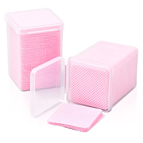 Vesaneae 400 Pièces Lingettes Non Pelucheuses, Lingettes à Ongles Carré, Carré Lingette en...