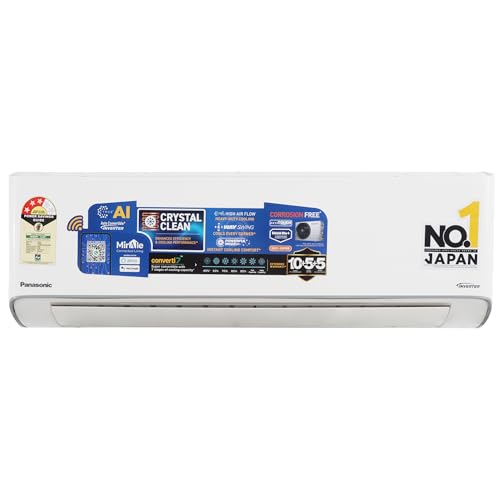 Image of Panasonic EU 7 in 1 Convertible 1.5 Ton 3Star Inverter Split,(100% Copper Condenser, CS /CU-EU18BKY3FM), With MirAie & Matter Certified 55Tested,High CFM & Eco tough Outdoor Crystal Clean Technology