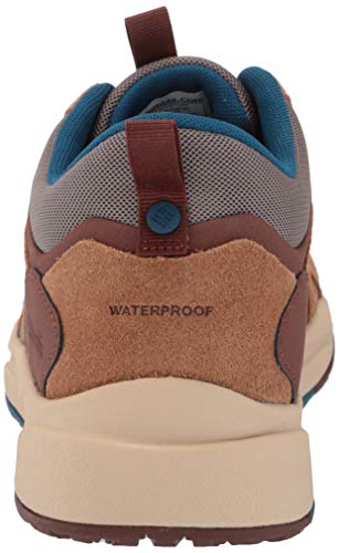 Columbia Men's Pivot Mid Waterproof Hiking Shoe, Wet Sand/Phoenix Blue, 9.5 Wide