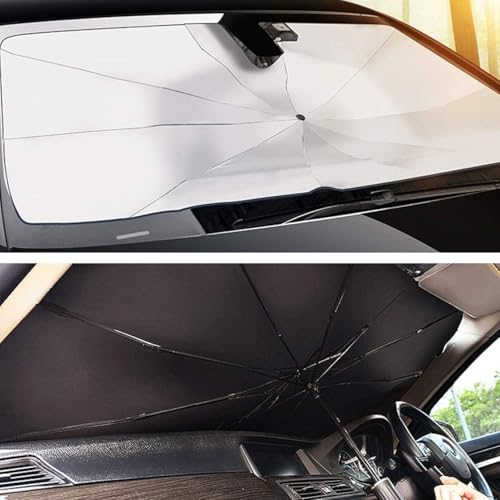 Image of Premium Car Sun Shade Protector for Esteem, Foldable Windshield Insulation Sun Shade for UV Protection Reflective Sunblocker Car Accessories for SUV, Hatchback, Sedan, and More