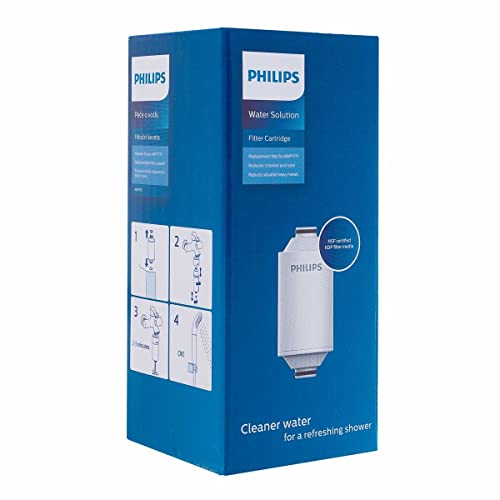 Image of Philips Shower Filter cartridge, NSF certified KDF Material Double Mesh Filtration, Reducing Chlorine /Impurities /Rust Sediments (shower filter cartridge)