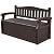 Devoko 80 Gallon Storage Bench Deck Box Lockable for Patio Furniture, Garden Decor and Outdoor Seating for Cushions, Garden Tools and Pool Supplies(Dark Brown)
