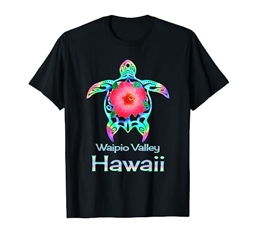 Hawaiian Colorful Sea Turtle Waipio Valley Hawaii T-Shirt