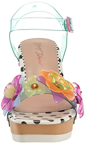 Betsey Johnson Women's Floryn Heeled Sandal, Teal, 7.5 #TOP19