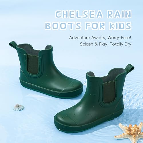 Image of Motasha Chelsea Rain Boots for Girls Boys Waterproof Toddler to Big Kids