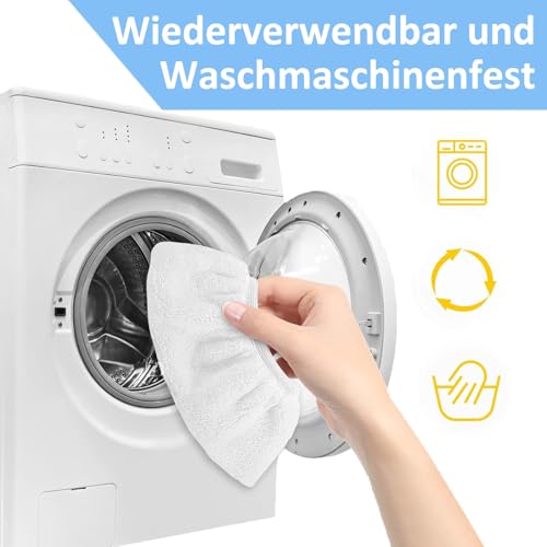 Mikrofaser Tuchset, 12 Stück Ersatztücher Zubehör, Dampfreiniger Mikrofaser Ersatztücher Set, Frottee Tuchset, Maschinenwaschbar, Für Kärcher Dampfreiniger Zubehör EasyFix SC 2, SC 3, SC 4, SC 5