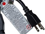 Cablelera Extension de cordon d'alimentation et diviseur, NEMA 5-15P à NEMA 5-15R x 2, 16 AWG, 13A, 125V (ZWACPQAG-14) noir