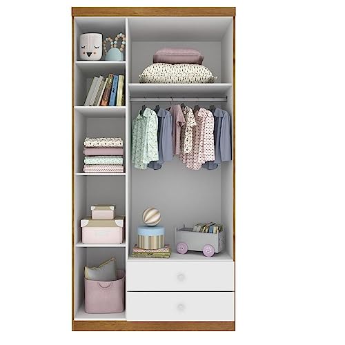 Quarto de Bebê Completo com Berço 3 em 1 Guarda Roupa 3 Portas 2 Gavetas 2 Nichos e Cômoda 3 Gavetas
