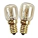 FIND A SPARE Pack of 2 15w Universal Fridge Freezer Oven Lamp Bulb SES E14 Screw Base T22 Shape Warm White 2700K 100Lumens Incandescent Premium Tungsten Wire