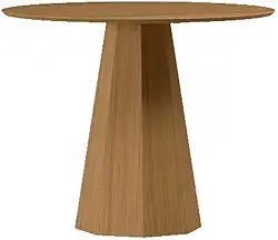 Mesa de Jantar Redonda 100x100cm MDF Moderna para 4 Lugares