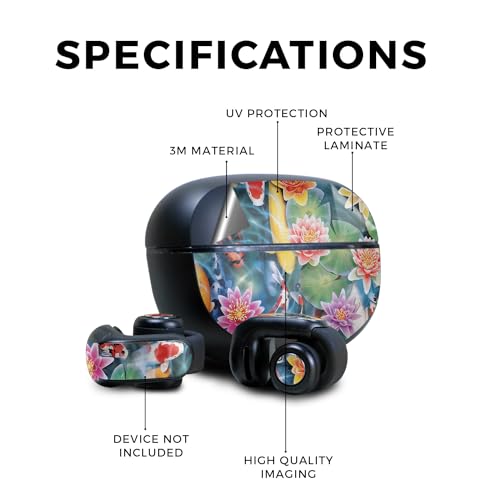 Image of Skin Compatible with Bose Ultra Open Earbuds - Koi Pond - Premium 3M Vinyl Protective Wrap Decal Cover - Easy to Apply | Crafted in The USA by MightySkins