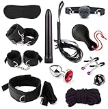 12pcs Bed Restraints for Ankles and Wrist King Size Bed Leg Spreader Bar for Couples Sex Tie Downs Queen Bed Straps for Adult Play Bondaged Rope Cord & Rope Kit Handcuffs Set for Bedroom Toys Sweater