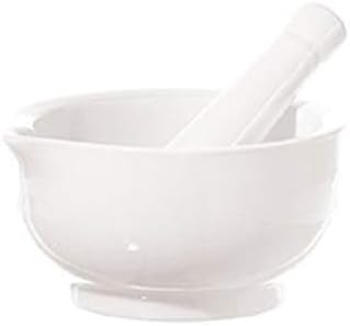 la Porcellana Preparazione Mortar & Pestle, Porcelain, White, 11.5 x 11.5 x 6 cm