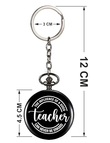 Image of Vintage Gandhi Style Pocket Watch with Engraved Designs & Messages Royal Black Analog for Men Women & Kids Includes Key Ring for car or Bike Keys Ideal Gift