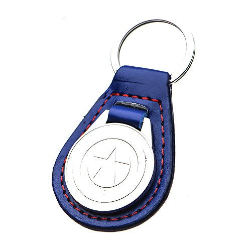 Marvel Avengers Captain America Shield Leather Keychain