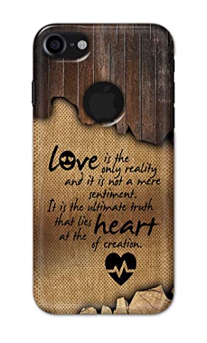 Image of PRINTFIDAA Love is The Only Reality and It is Not Mere Sentiment Printed Designer Hard Case for Apple iPhone 7 Logo (4.7 inch) / iPhone 8 Logo (4.7 inch), A1778, A1660 Back Cover -(e) RPM1010