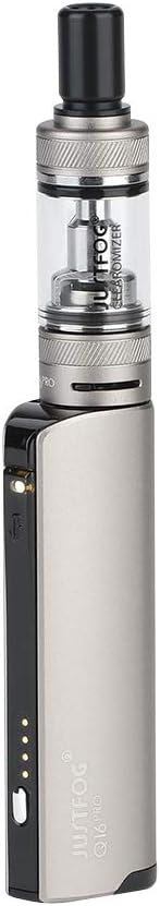 JUSTFOG Q16 Pro Starter Kit 900mAh battery capacity with 1.9ml (Clearomizer) capacity E-Cigarettes Vaping Kit (Silver) No Nicotine, No Tobacco, No E-liquid