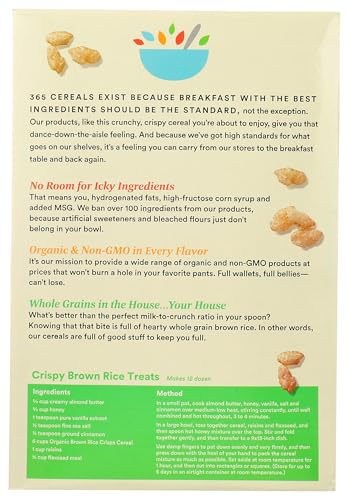 365 by Whole Foods Market, Organic Brown Rice Crisps Cereal, 12 Ounce - image 3