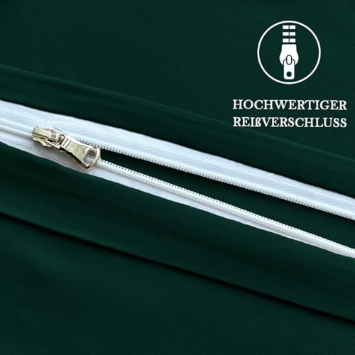 Nesture Seitenschläferkissen Bezug 40 x 145 2er Set, Dunkelgrün – Ansicht 3