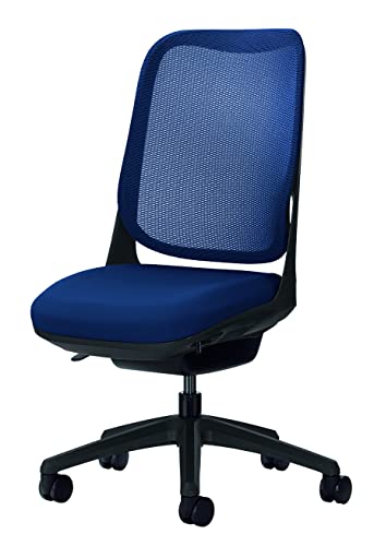 ライオン事務器 オフィスチェア アームレス ライド コズミックブルー 79836