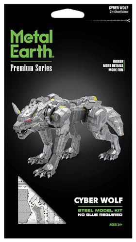 Metal Earth Premium Series Cyber Wolf 3D Metal Model Kit Fascinations - Image 6