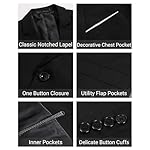 Cloudstyle Men's 2-Piece Suits Slim Fit 1 Button Dress Suit Jacket Blazer & Pants Set - Image 5