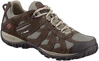 Columbia Men's Redmond Waterproof Hiking Shoe, Mud, Garnet Red, 8.5 D US