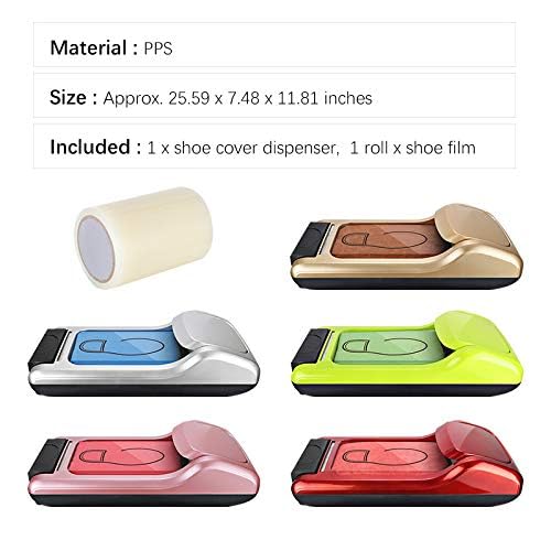MRKU Dispensador automático de cubrezapatos, máquina portátil con cubrezapatos Impermeables para el hogar y la Oficina.