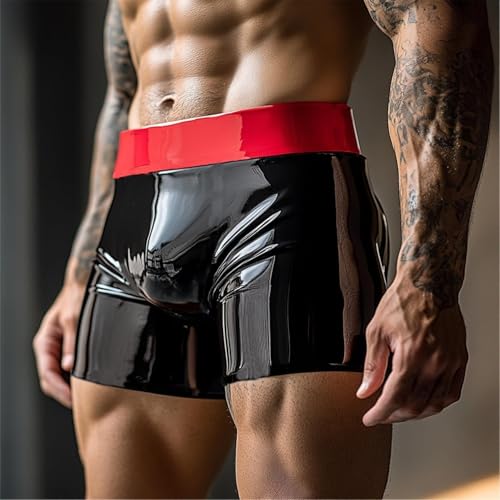 Disfraz de cosplay en látex para hombre con bragas bóxer ODITE 2